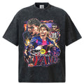 🏆⚽🔥2026 New Yamal Soccer T-Shirt: INS High-Street Print, Heavyweight 300g All-Cotton, Dropped-Shoulder, Loose-Fit Top