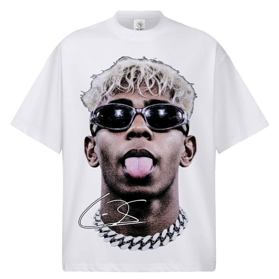 🏆⚽🔥2026 New Yamal Portrait Print Washed, Distressed Streetwear Retro T-Shirt