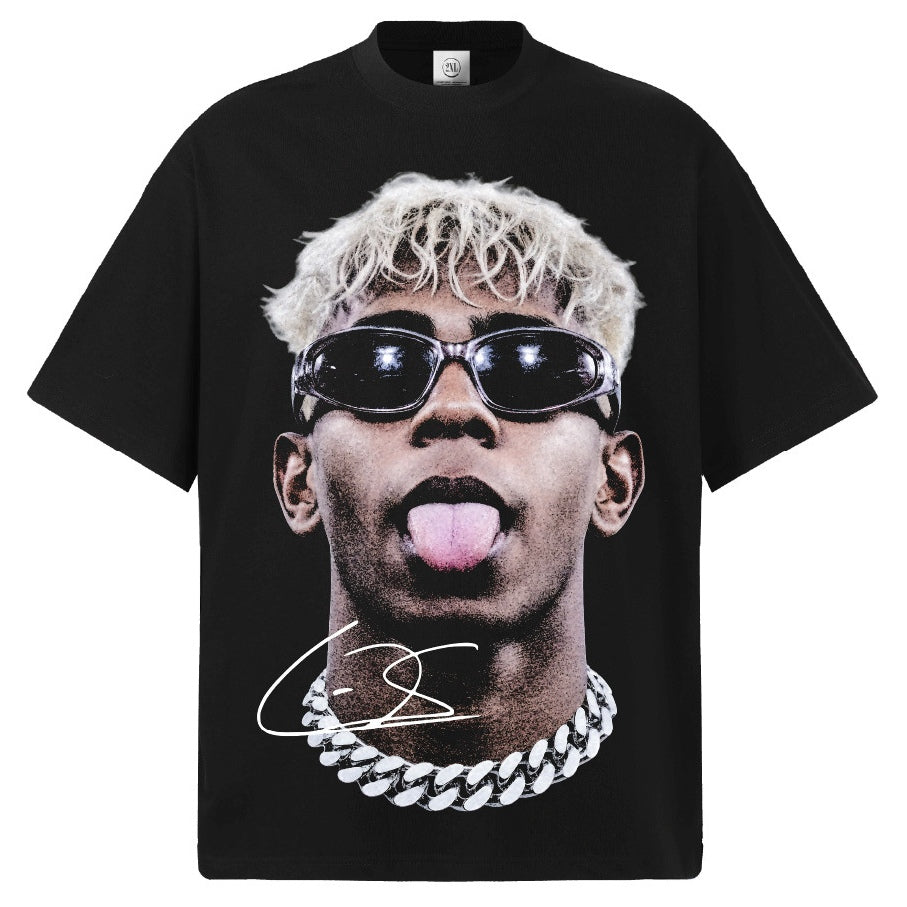 🏆⚽🔥2026 New Yamal Portrait Print Washed, Distressed Streetwear Retro T-Shirt