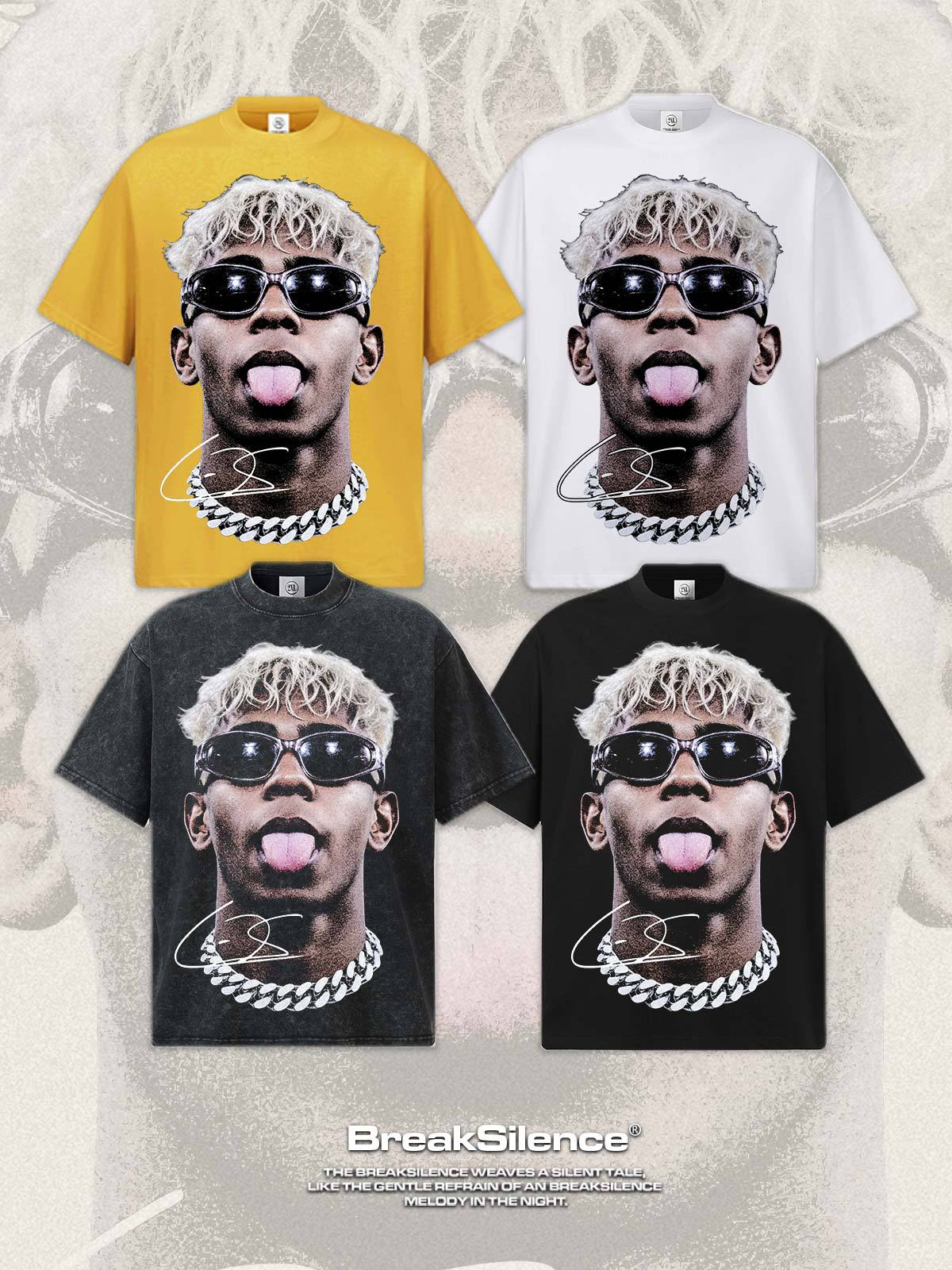 🏆⚽🔥2026 New Yamal Portrait Print Washed, Distressed Streetwear Retro T-Shirt