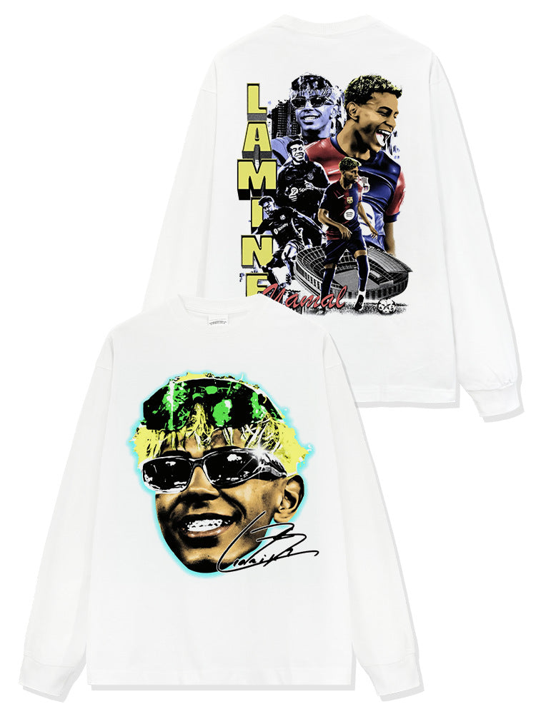 🏆⚽🔥2026 New Yamal Star Print High-Street Fashion Brand T-Shirt, Long-Sleeve Hoodie