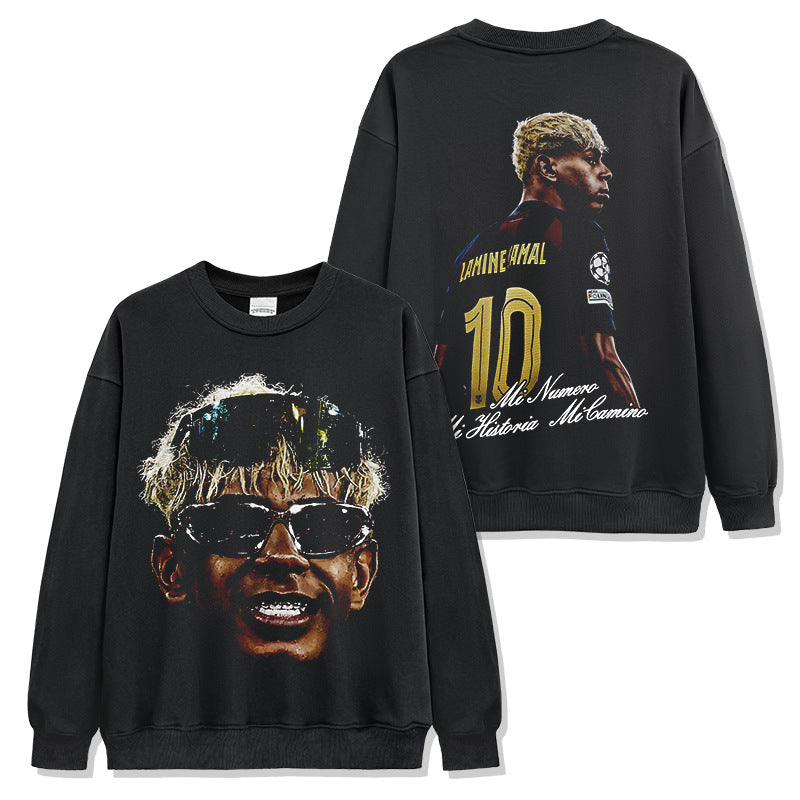 🏆⚽🔥2026 New Yamal Distressed Soccer Print Fashion Brand T-Shirts, Long-Sleeve Sweatshirts, and Hoodies