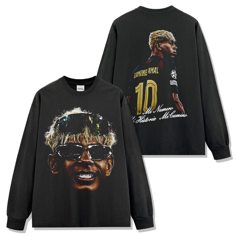 🏆⚽🔥2026 New Yamal Distressed Soccer Print Fashion Brand T-Shirts, Long-Sleeve Sweatshirts, and Hoodies