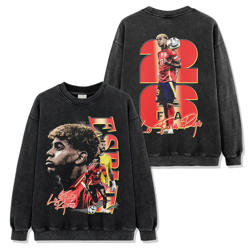 🏆⚽🔥2026 New Yamal Vintage Distressed Washed Print Soccer T-Shirts, Sweatshirts, and Hoodies