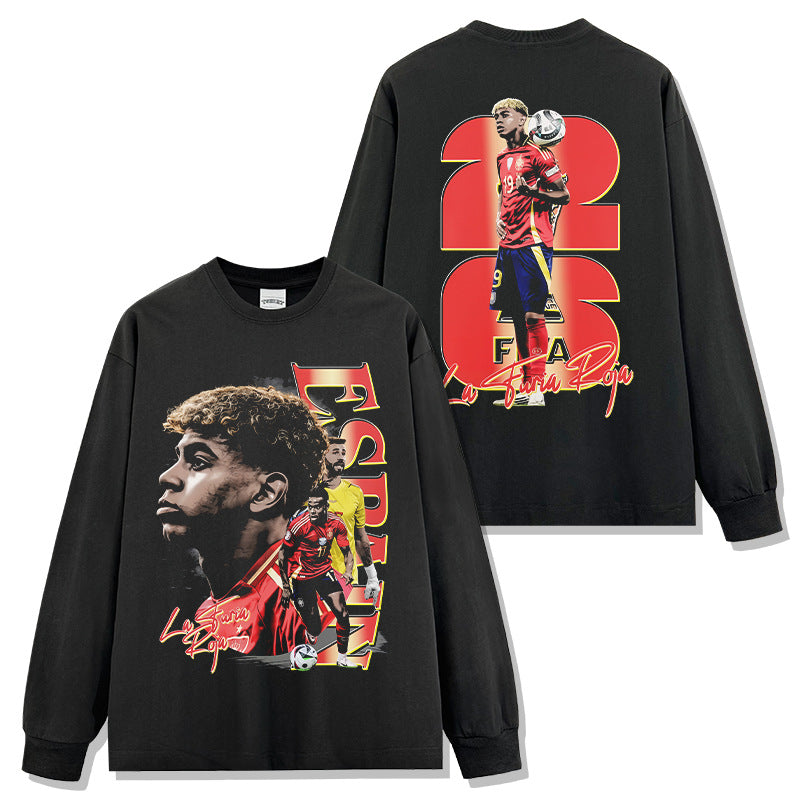 🏆⚽🔥2026 New Yamal Vintage Distressed Washed Print Soccer T-Shirts, Sweatshirts, and Hoodies
