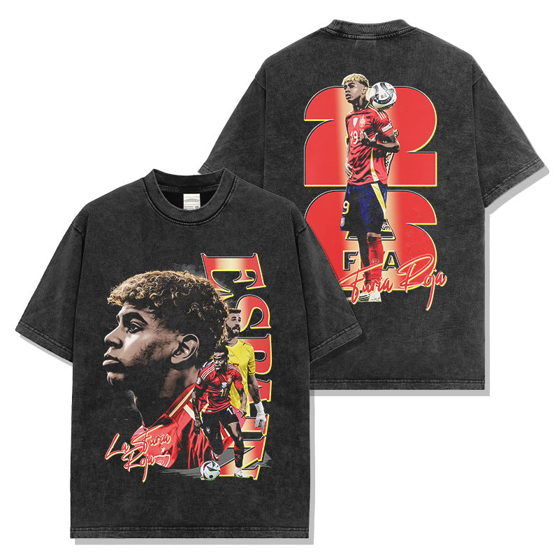 🏆⚽🔥2026 New Yamal Vintage Distressed Washed Print Soccer T-Shirts, Sweatshirts, and Hoodies
