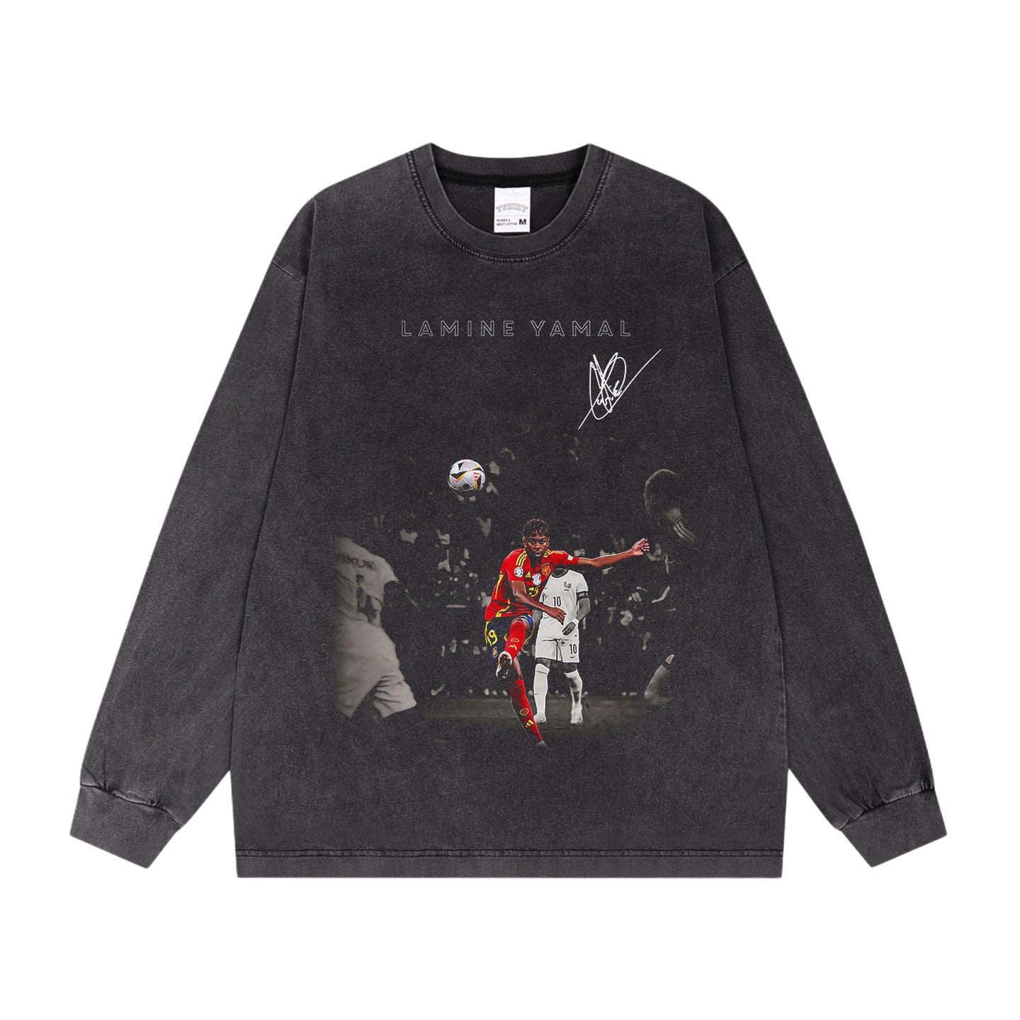 🏆⚽🔥2026 New Yamal Soccer Print T-Shirt—Vintage-Style Unisex 100% Cotton Long-Sleeve T-Shirt