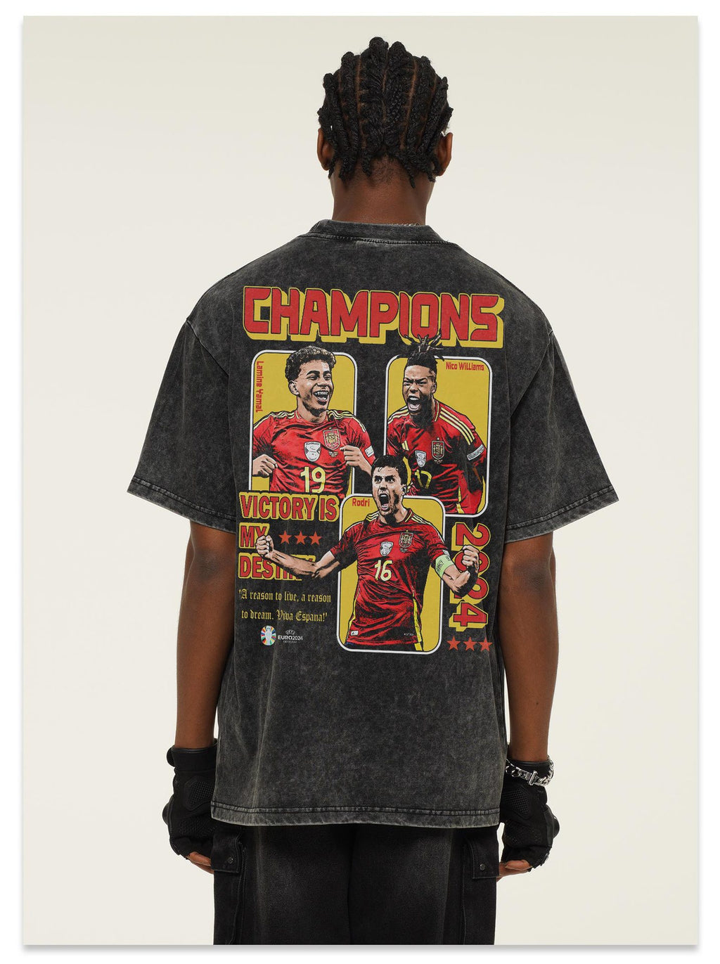 🏆⚽🔥2026 New Yamal T-Shirt: Retro, Heavyweight, 100% Cotton, Washed and Distressed, Small Neckline