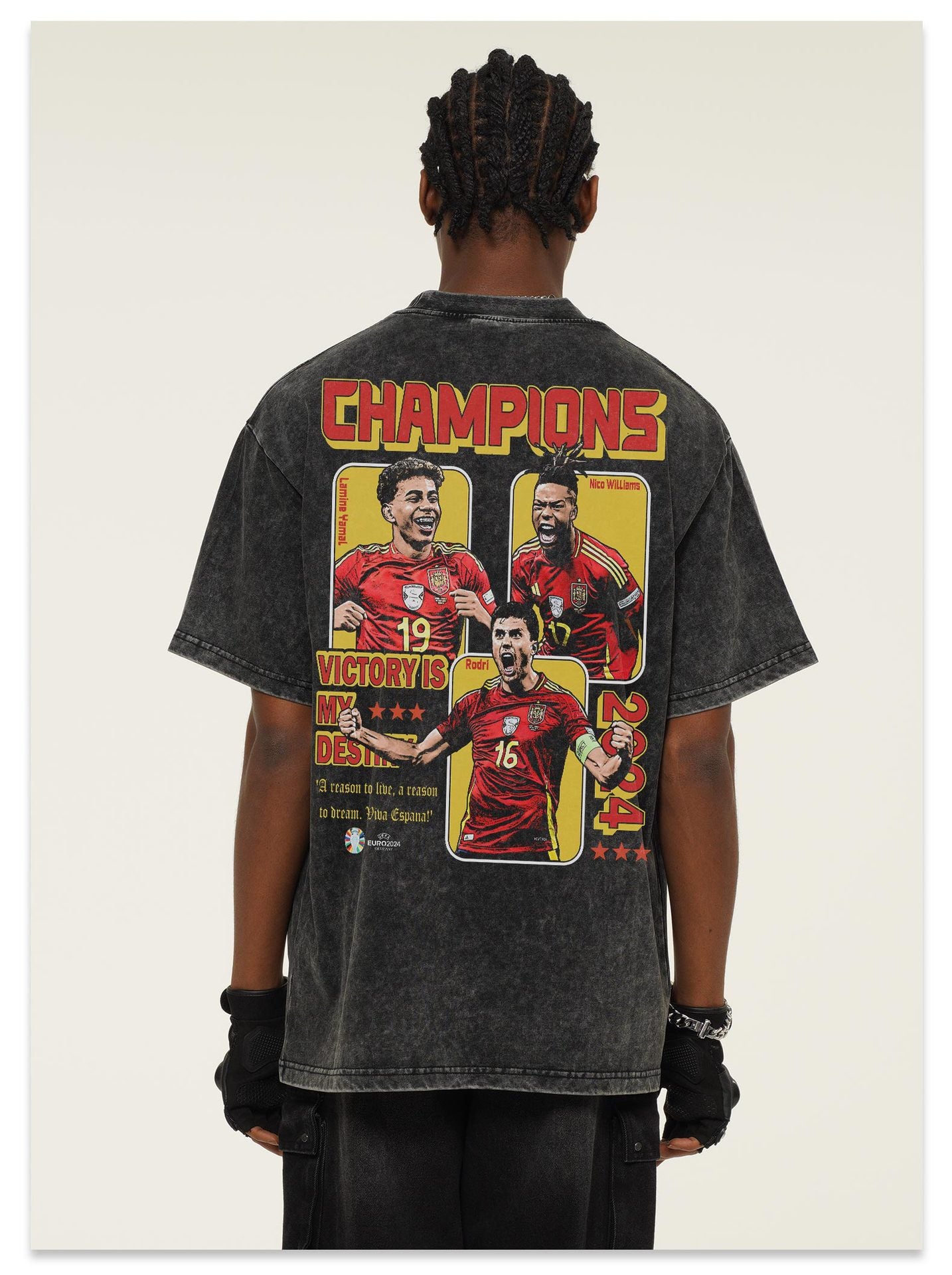 🏆⚽🔥2026 New Yamal T-Shirt: Retro, Heavyweight, 100% Cotton, Washed and Distressed, Small Neckline