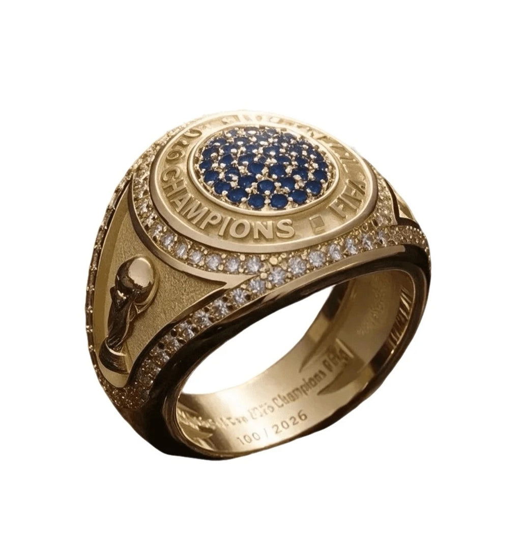 🏆⚽🔥 Crafted from copper alloy, the first-ever commemorative World Cup championship ring, featuring exquisite craftsmanship—a must-have collectible for soccer fans