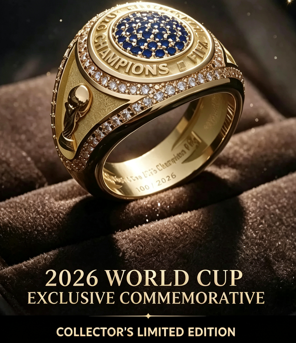 🏆⚽🔥 Crafted from copper alloy, the first-ever commemorative World Cup championship ring, featuring exquisite craftsmanship—a must-have collectible for soccer fans