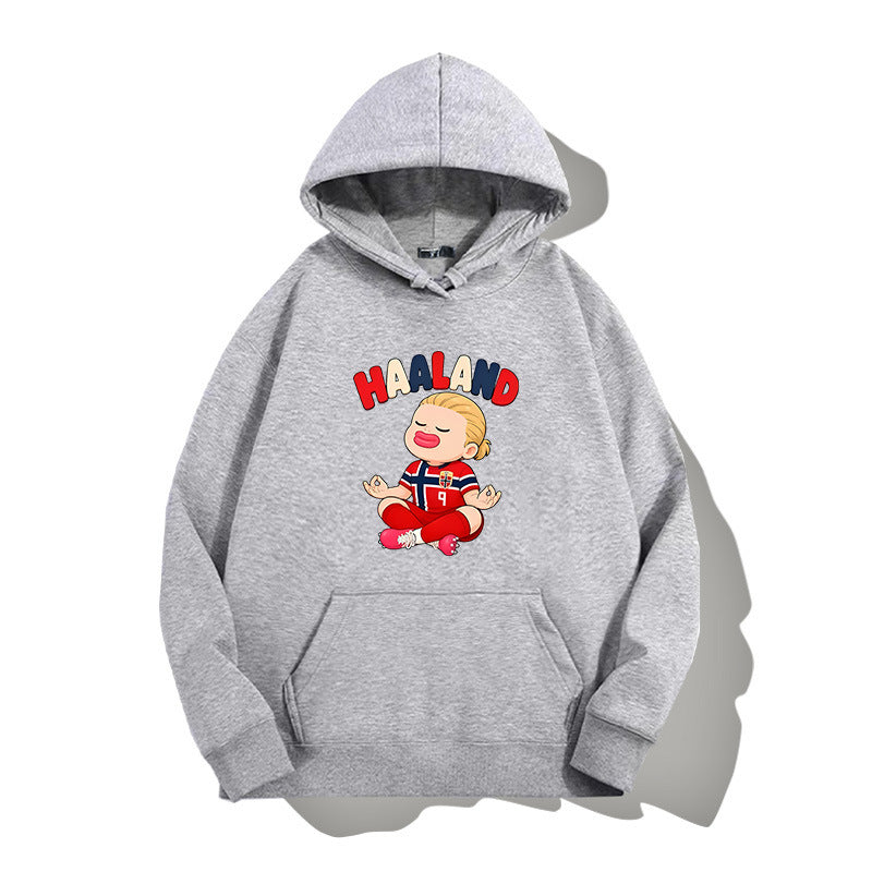 Norway World Cup Haaland Chibi-Style Hoodie