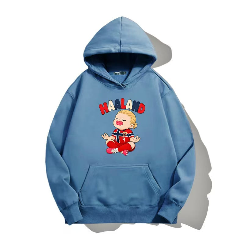 Norway World Cup Haaland Chibi-Style Hoodie