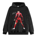 Cristiano Ronaldo Vintage-Style Washed Hoodie