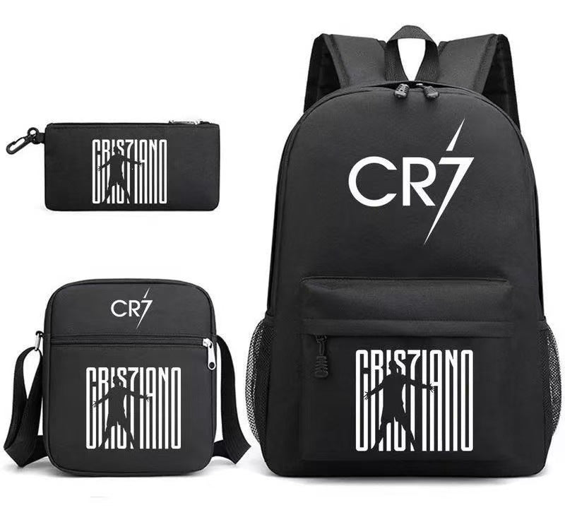 2026 New CR7 Soccer Youth Student Backpack 3-Piece Set