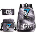 2026 New CR7 Soccer Youth Student Backpack 3-Piece Set