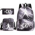 2026 New CR7 Soccer Youth Student Backpack 3-Piece Set
