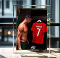 Cristiano Ronaldo's Incredibly Cool Champions League Photo in a Crystal Frame—Desktop Decoration and Commemorative Gift