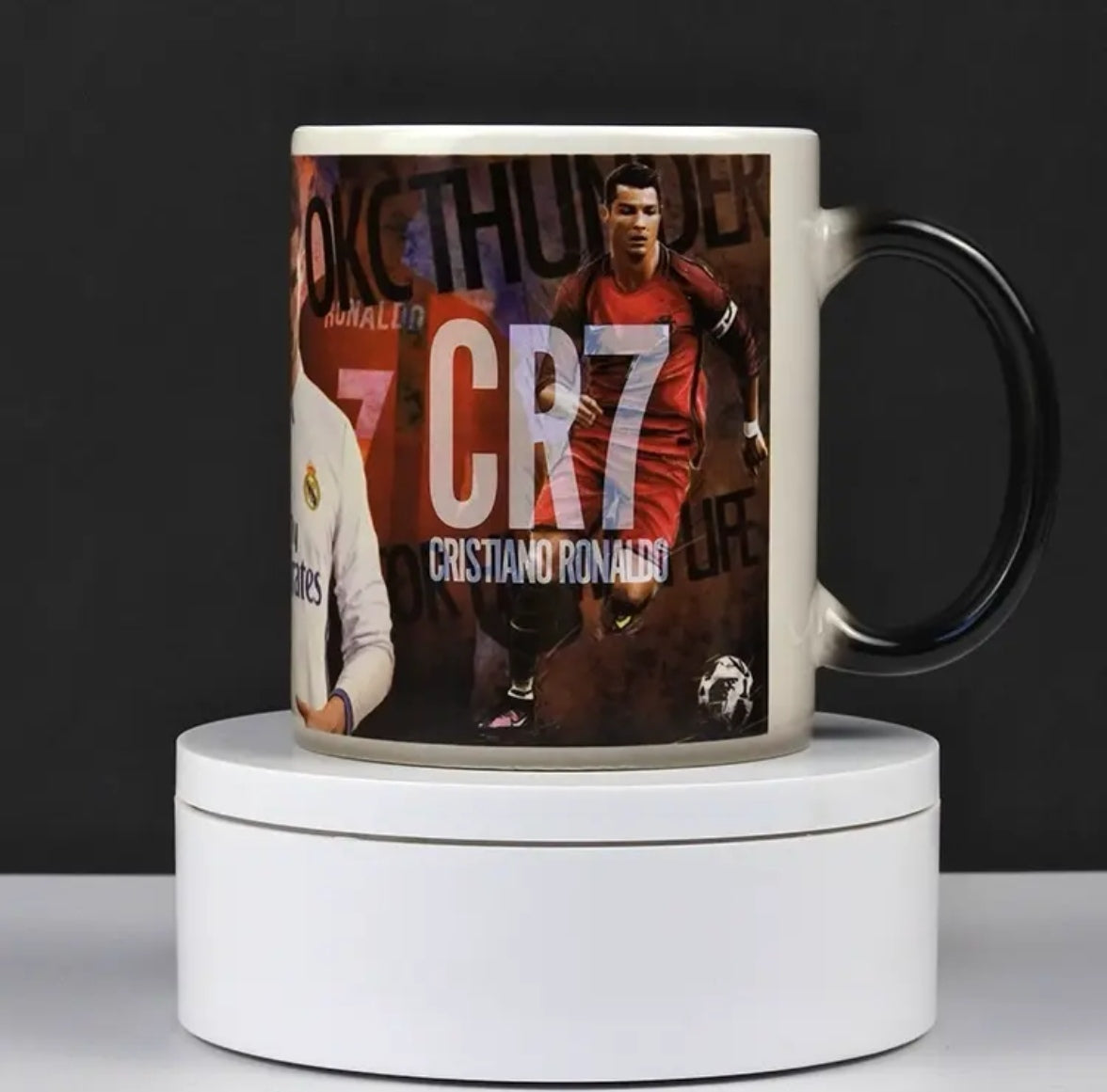 Cristiano Ronaldo Double-Layer Pattern Color-Changing Mug: Creative Souvenir Gift