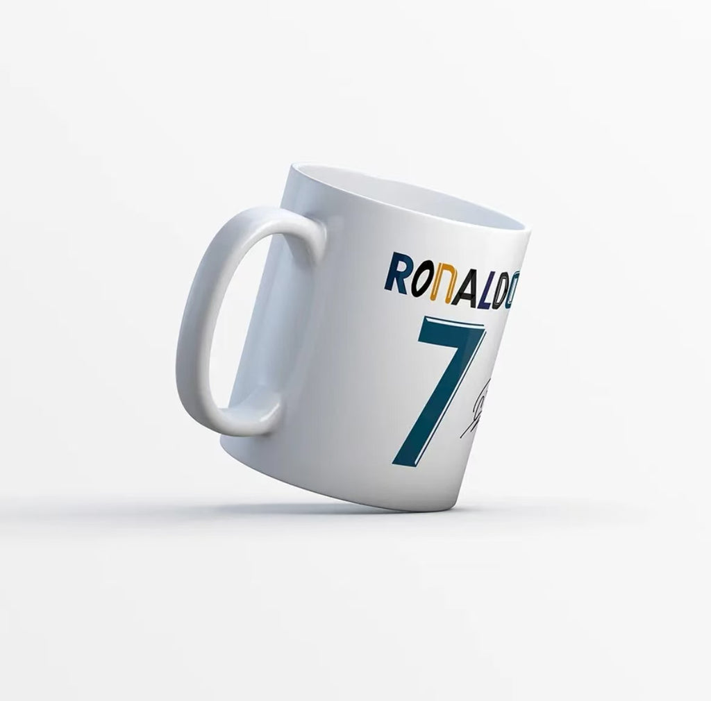 Ceramic Mug Commemorating Cristiano Ronaldo's Honors During His Real Madrid Career—Souvenir Gift