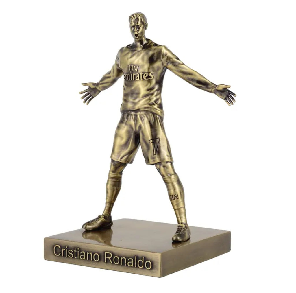 Portugal National Team Cristiano Ronaldo Goal Celebration Pose Bronze Statue Figurine—Decorative Gift