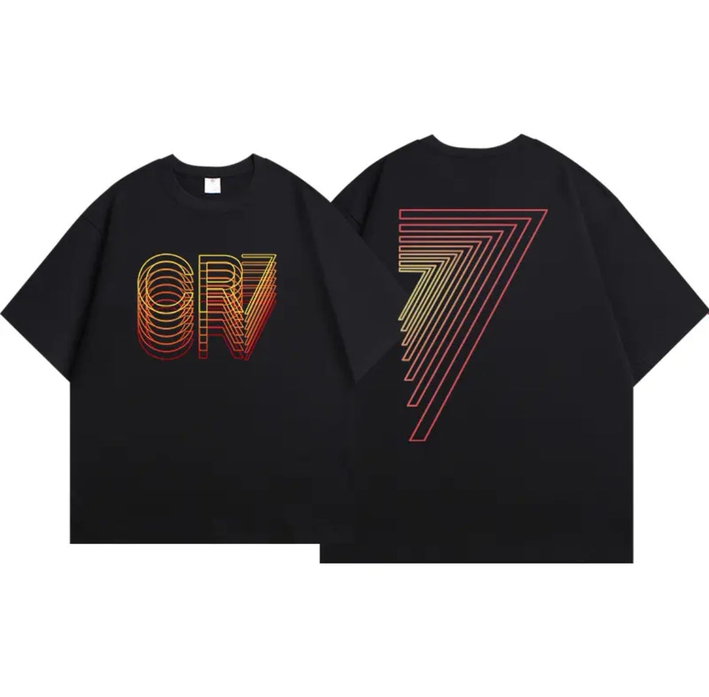 Sportswear CR7 Quick-Dry Short-Sleeve T-Shirt (Same Style as Cristiano Ronaldo's) with Hot-Stamped Design