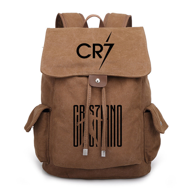 Cristiano Ronaldo Drawstring Soccer-Themed Backpack: CR7 Large-Capacity Backpack
