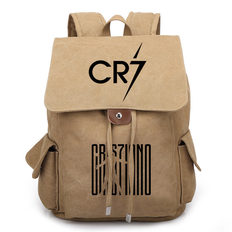 Cristiano Ronaldo Drawstring Soccer-Themed Backpack: CR7 Large-Capacity Backpack