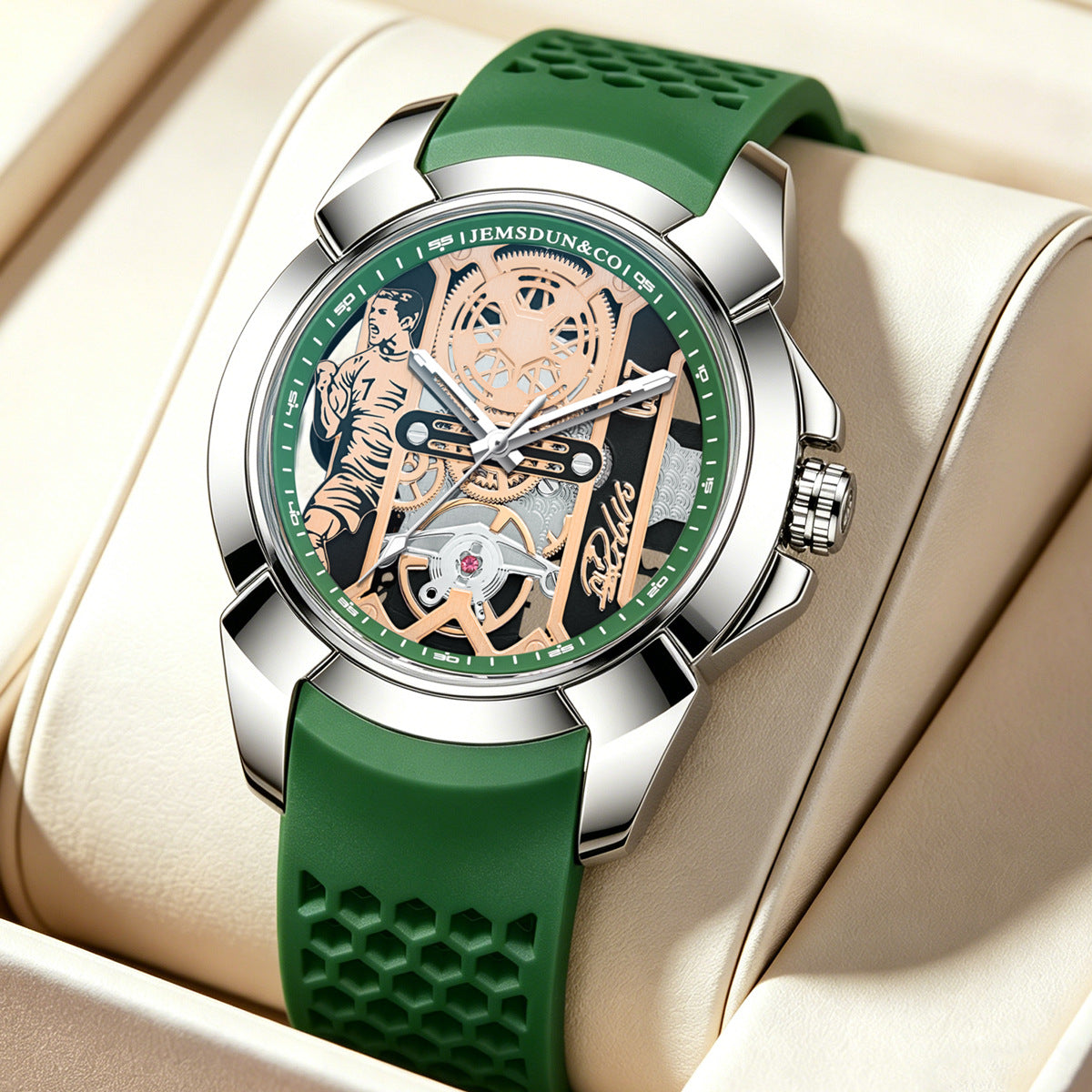 New CR7 Watch: Skeletonized, Water-Resistant Quartz-Mechanical Watch