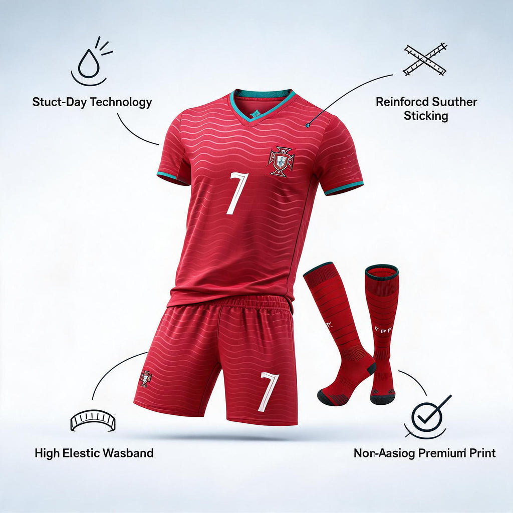 2627 World Cup Cristiano Ronaldo Portugal No. 7 Jersey Set