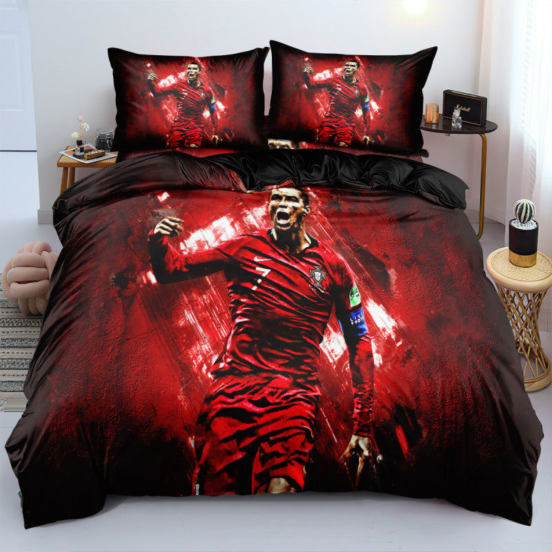 Cristiano Ronaldo 3D Digital Print Bedding Set (3-Piece)