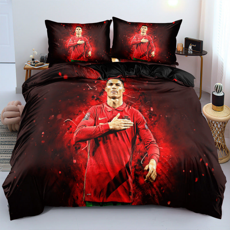 Cristiano Ronaldo 3D Digital Print Bedding Set (3-Piece)