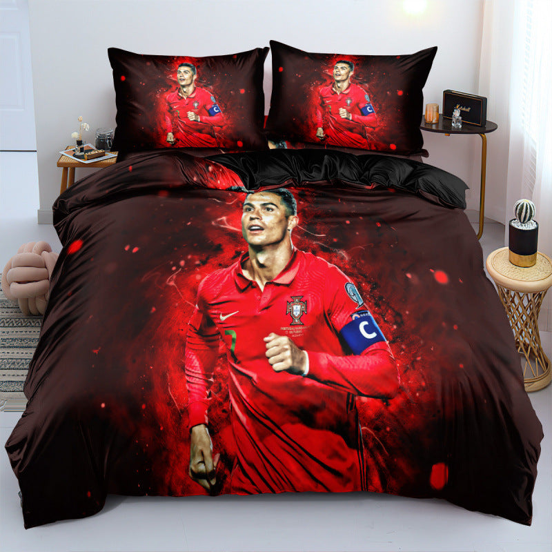 Cristiano Ronaldo 3D Digital Print Bedding Set (3-Piece)