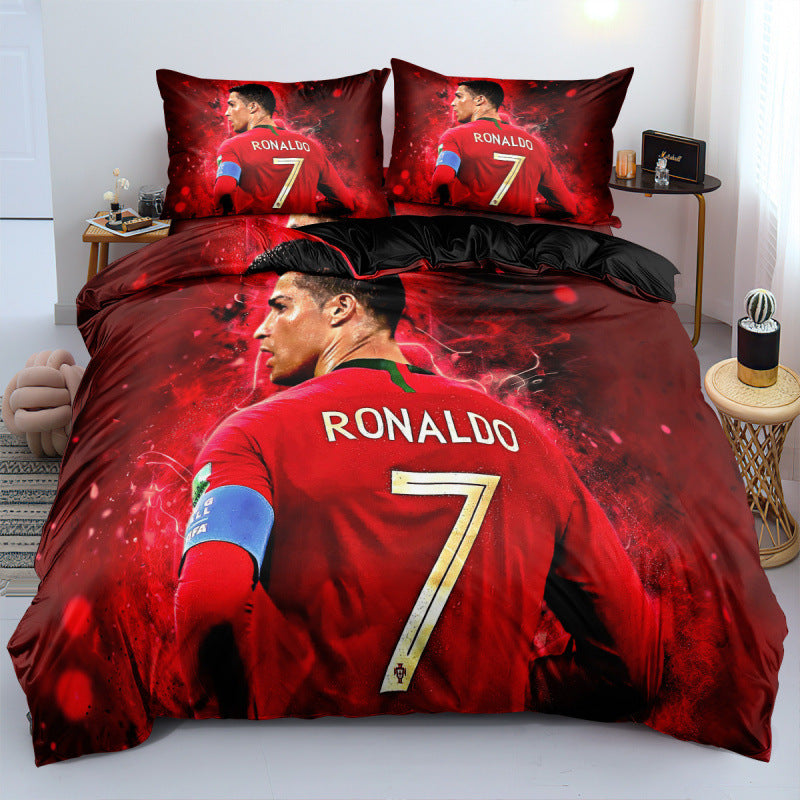 Cristiano Ronaldo 3D Digital Print Bedding Set (3-Piece)