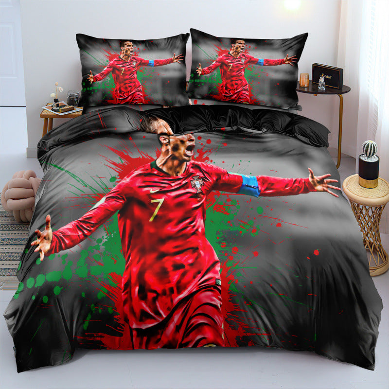 Cristiano Ronaldo 3D Digital Print Bedding Set (3-Piece)