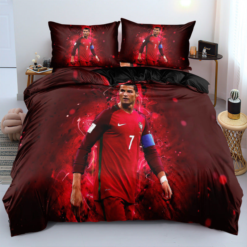 Cristiano Ronaldo 3D Digital Print Bedding Set (3-Piece)