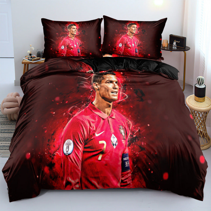 Cristiano Ronaldo 3D Digital Print Bedding Set (3-Piece)