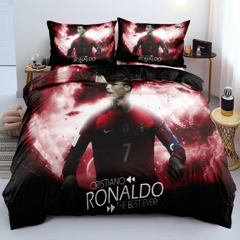 Cristiano Ronaldo 3D Digital Print Bedding Set (3-Piece)