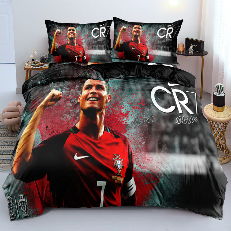 Cristiano Ronaldo 3D Digital Print Bedding Set (3-Piece)