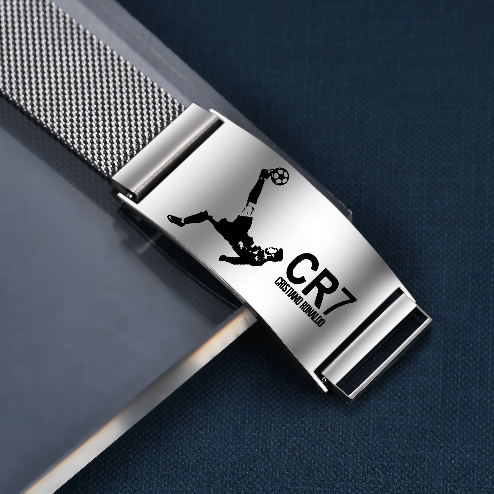 CR7 Fan Commemorative Bracelet: Stainless Steel Magnetic Adjustable Strap Bracelet