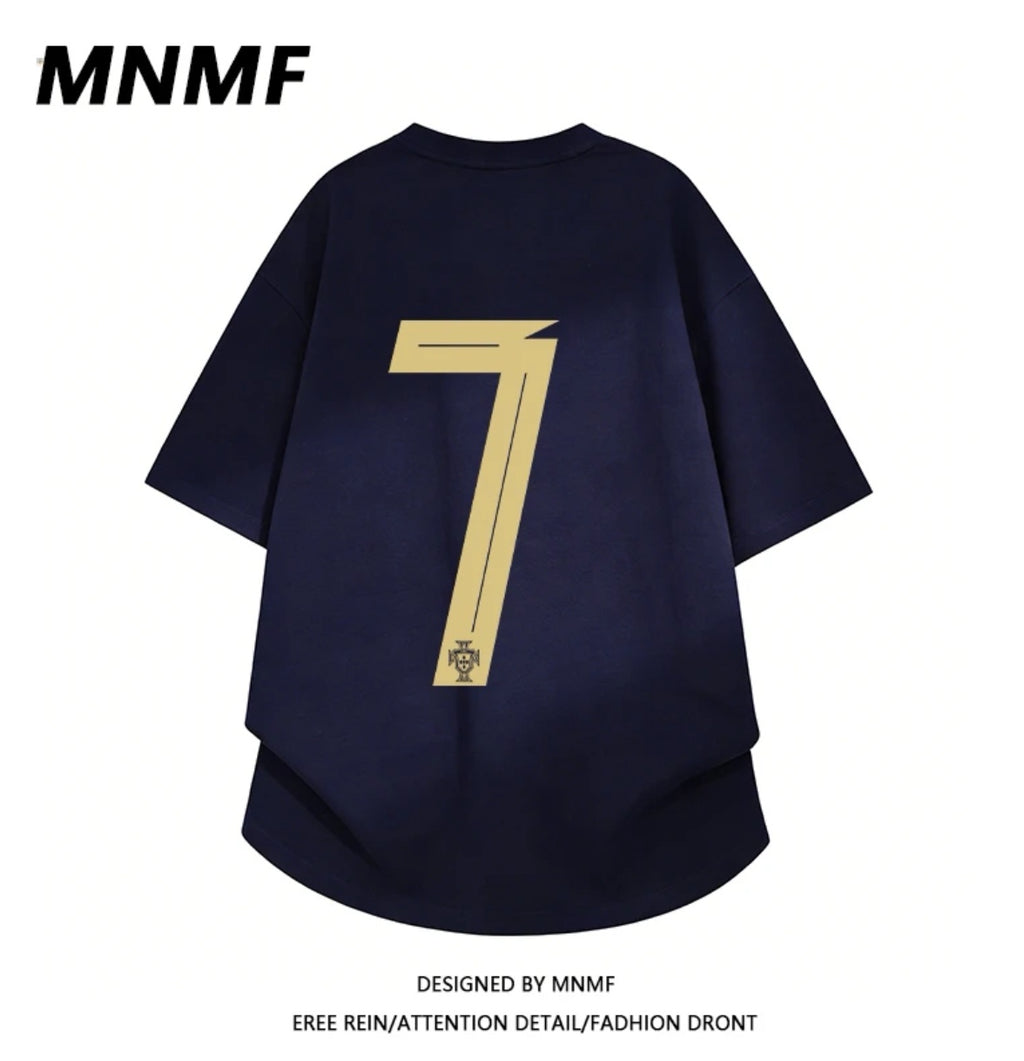 Cristiano Ronaldo No. 7 100% Cotton T-Shirt for Women: New Summer Style, Loose-Fit, Oversized, Casual Top