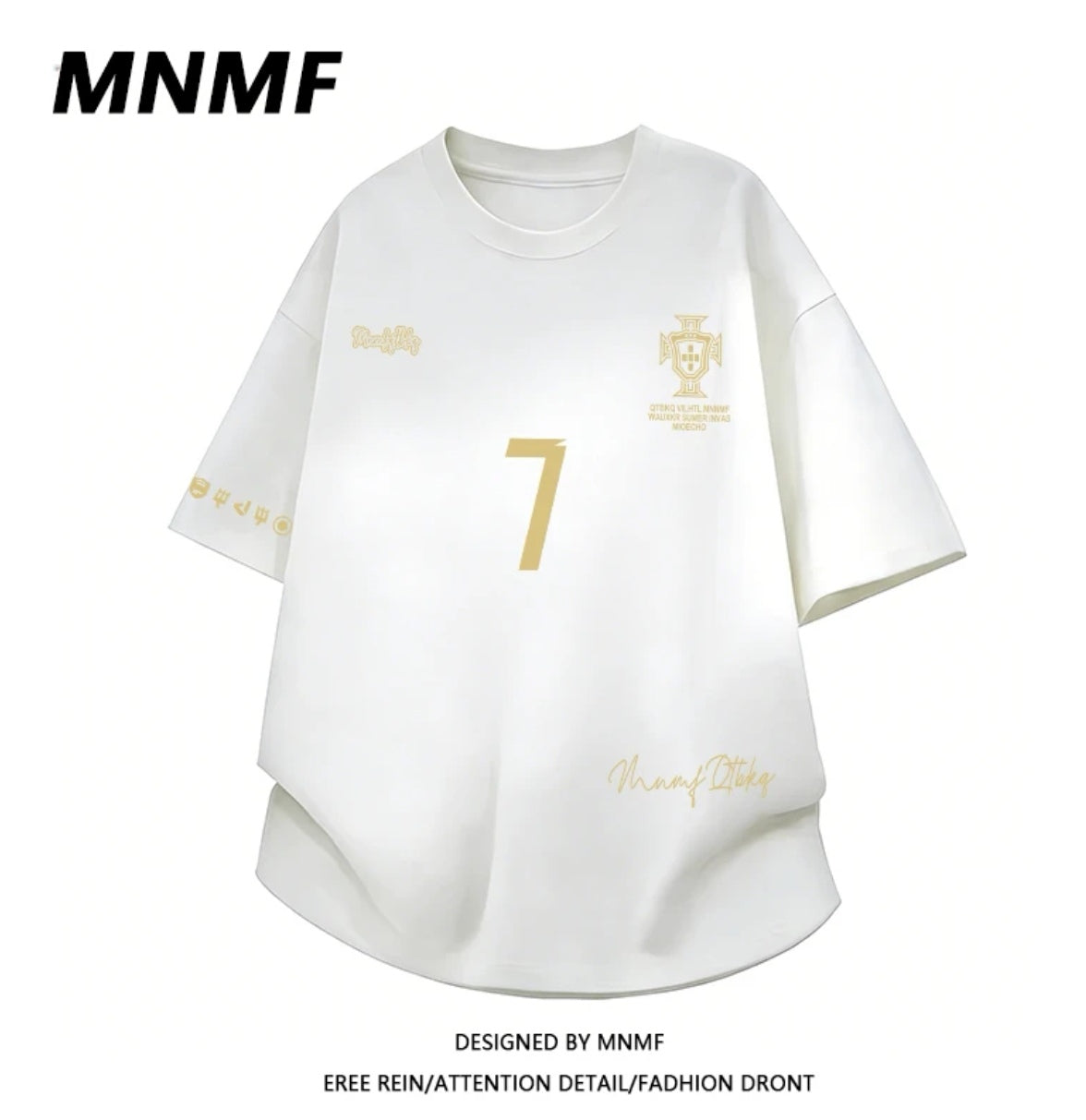 Cristiano Ronaldo No. 7 100% Cotton T-Shirt for Women: New Summer Style, Loose-Fit, Oversized, Casual Top