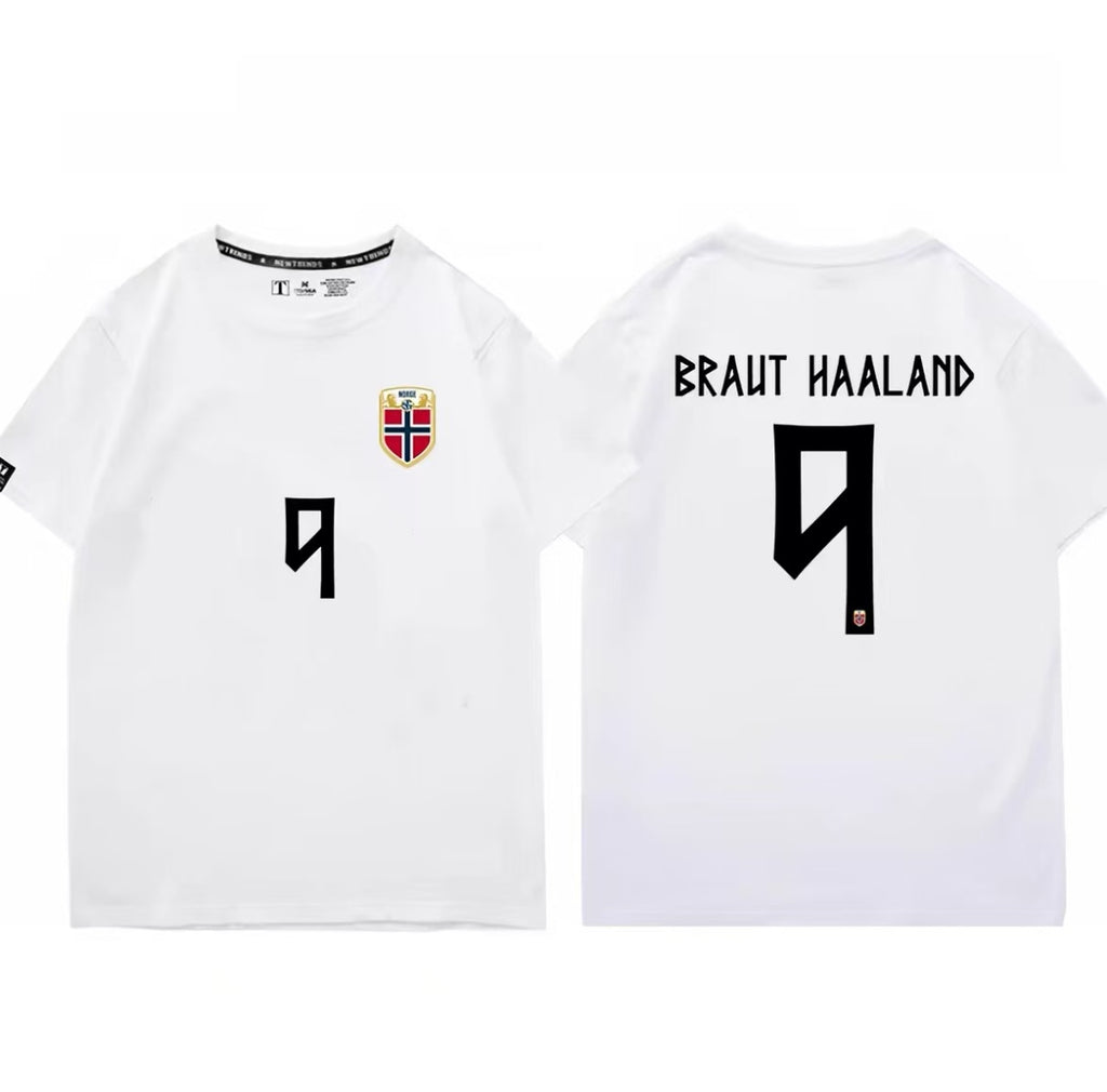“Demon” Haaland No. 9 Casual, Loose-Fit 100% Cotton T-Shirt