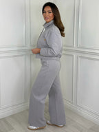 MONACO - Luxury Zip Up Co-Ord (Grey)