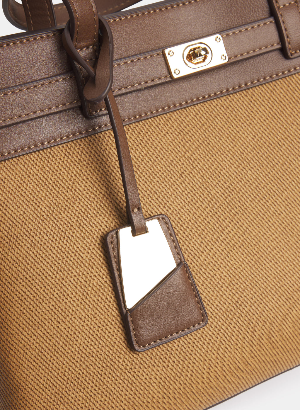 Rectangular Two-Tone Handbag