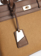 Rectangular Two-Tone Handbag