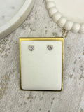 Diamante Heart Stone Studs (2 Colours)
