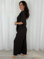 Tie Up Button Down Top And Trouser Co-Ord (5 Colours)