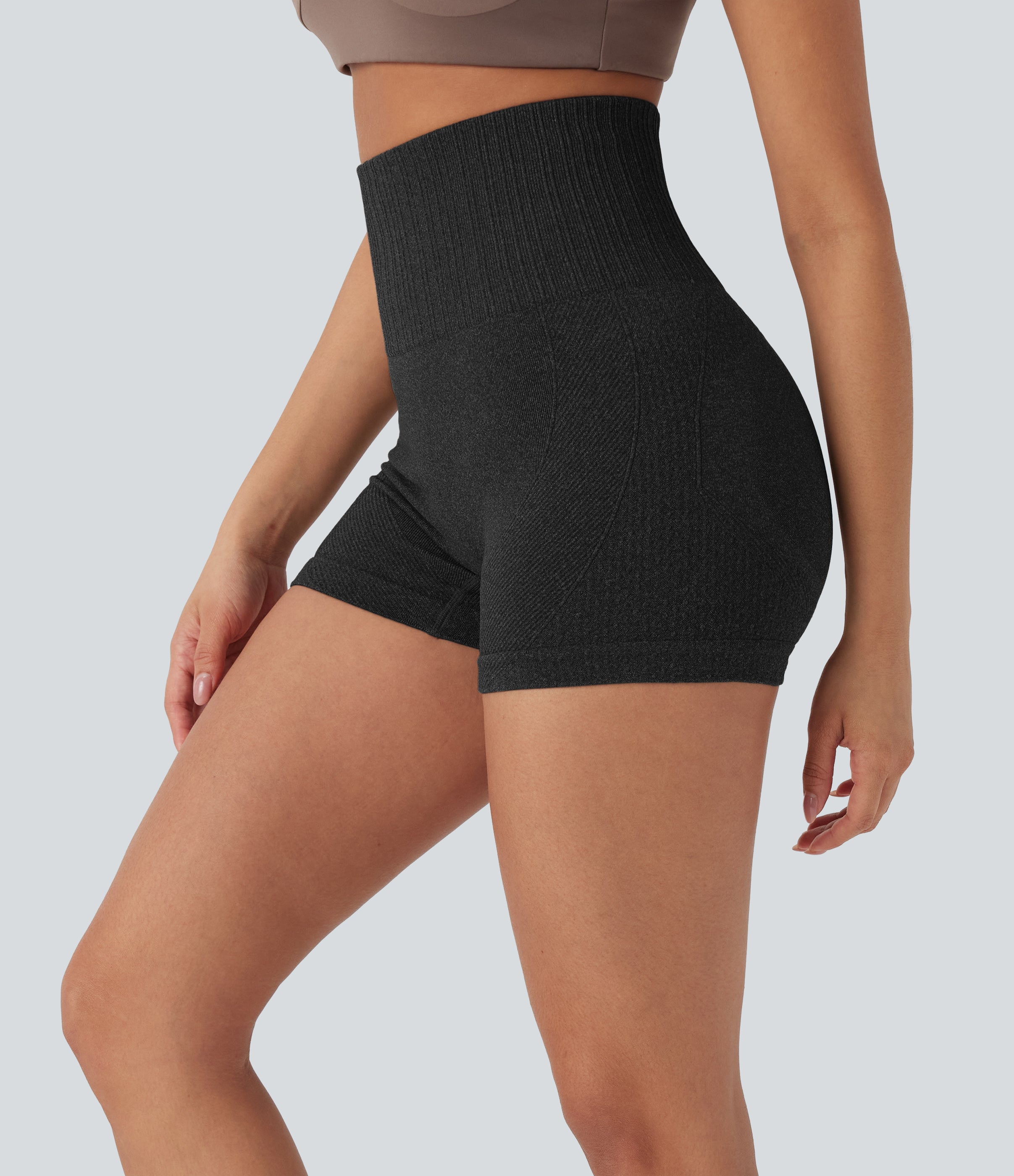 Seamless Flow Super High Waisted Yoga Biker Shorts 3''