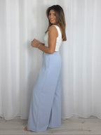 Gold Hammered Button Straight Leg Trouser (6 Colours)